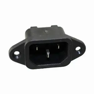 Conector alimentare PC AC C14 (E) tata 10A-250VAC montare pe panou /lipire ADAM TECH IEC-A-3