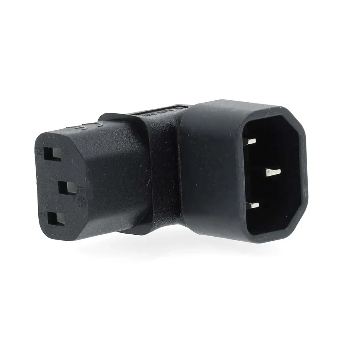 Conector alimentare IEC-320-C13 - IEC-320-C14 cotit 90 Nedis CEGB1190BK