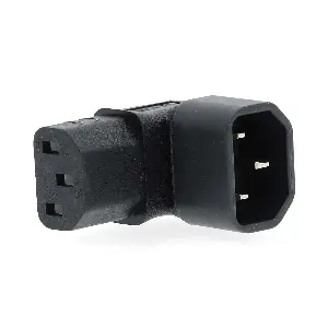 Conector alimentare IEC-320-C13 - IEC-320-C14 cotit 90 Nedis CEGB1190BK