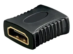 Adaptor HDMI mama-mama contacte aurite negru