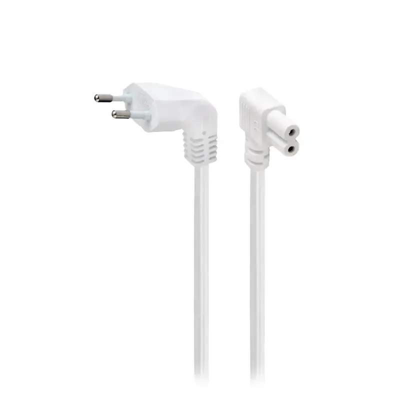 Cablu de alimentare Euro la 90 grade 2.5m alb GEMBIRD PC-184L-VDE-2.5M-W