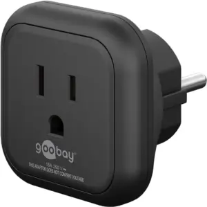 Adaptor de alimentare tip F CEE 7/4 - mama America Japonia tip B NEMA 5-15 3pini 15A Goobay 45350