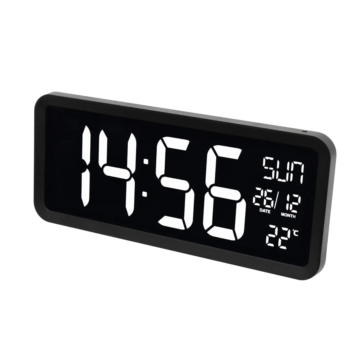 Ceas gigant de masa /perete cu LED cu termometru 37x16x3.9cm Home LTCJUMBO