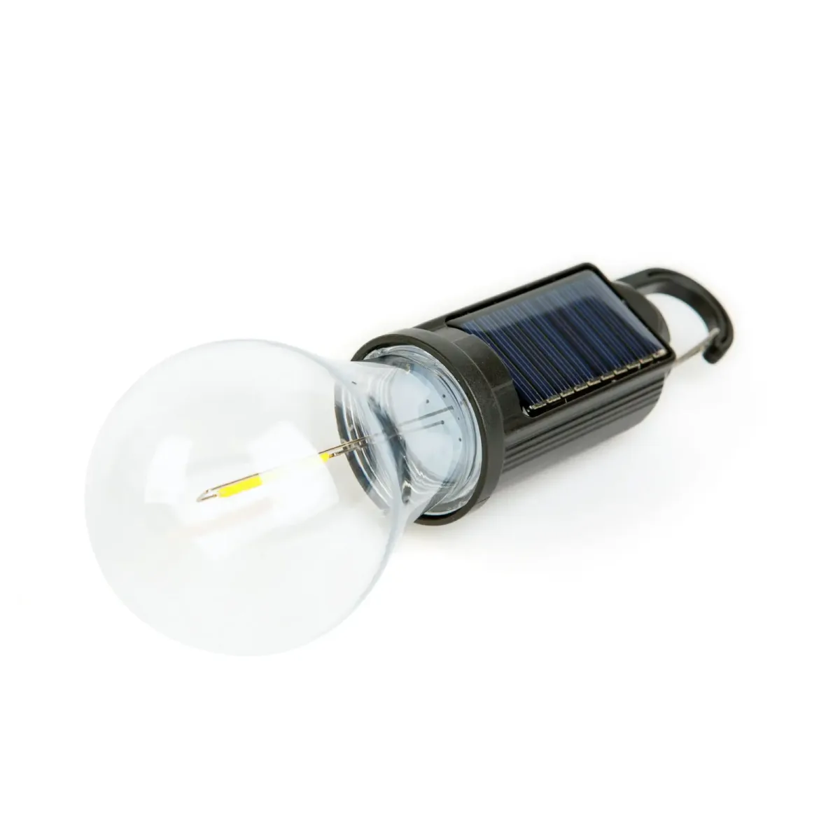 Lampa solara suspendata forma bec LED 5W 100lm +USB-C 400mAh PHENOM 18585