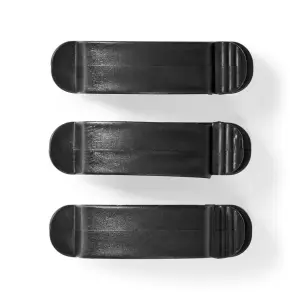 Cablu de management cu Clip Blocat 3buc 3 sloturi cablu max 7.5 mm negru Nedis