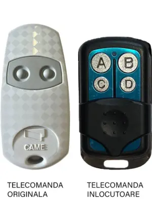 Telecomanda inlocuitoare poarta garaj 2 butoane cod fix frecventa 433.92MHz Came Top 432EE compatibila cu originalul (804)