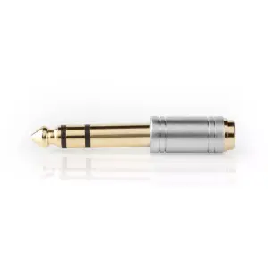 Adaptor Audio JACK 6.35 mm tata - JACK 3.5 mm mama metal argintiu Nedis