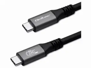 Cablu USB-C 4.0 - USB-C 4.0 1m PD 240W 4K 8K 40Gbps Thunderbolt 3 Thunderbolt 4 QOLTEC 50669