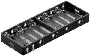Suport baterie 10x AA R6 cu contacte pentru lipire Goobay