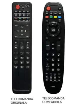 Telecomanda inlocuitoare TV Axen AX022L11 compatibil cu originalul cod ER1496 /MFY1486 (23-2)