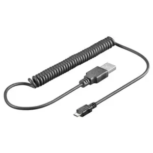Cablu spiralat USB la micro USB 1m Goobay
