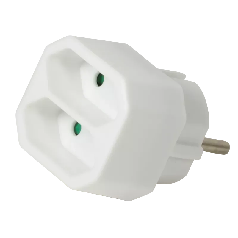 Conector alimentare AC SCHUKO splitter alb 2x soclu EURO LOGILINK LPS218