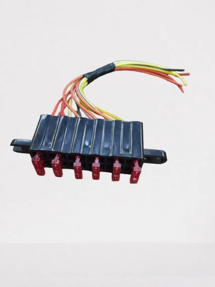 Suport siguranta auto medie 20mm cutie /bloc pentru 6 sigurante 10A /incluse /cu fir