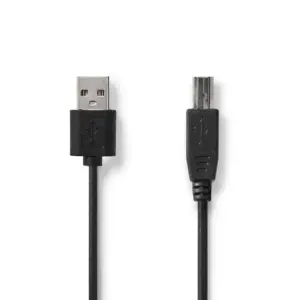 Cablu imprimanta USB 2.0 USB-A tata - USB-B tata 3m negru Nedis CCGL60101BK30