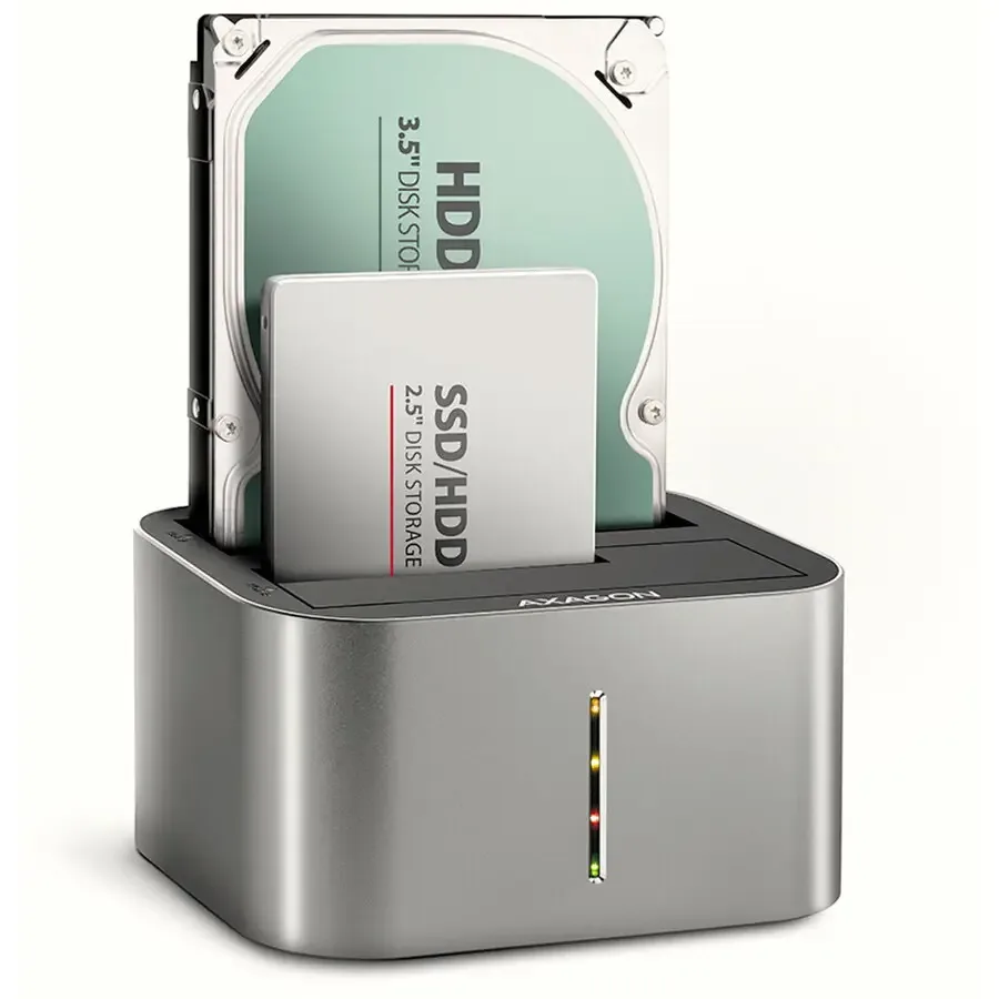 Docking station AXAGON ADSA-DC DUAL DOCK HDD /SSD 2.5" /3.5" 5Gbit/s SATA 3.0 USB 3.2 Gen1