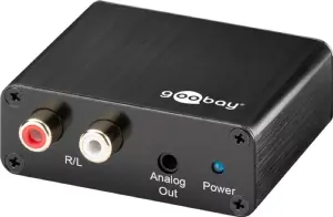 Adaptor AUDIO DIGITAL la ANALOG TOSLINK la 2x RCA +JACK 3.5 mm Goobay