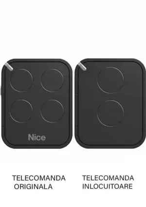 Telecomanda inlocuitoare poarta garaj de doua canale cod saritor 433.92MHz Nice Flo 2 R-E compatibila cu originalul (466)