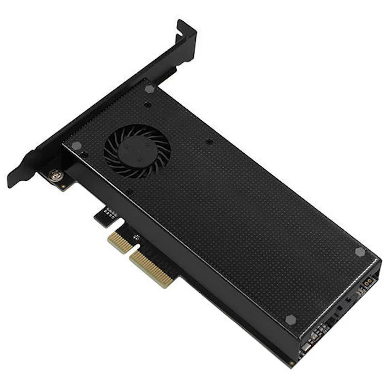 Adaptor Intern PCI-E 3.0 4x - DUAL M.2 SSD (NVMe + SATA) Voltaj Dual Suport SSD max. 110mm + Cooler Activ Axagon PCEM2-DC