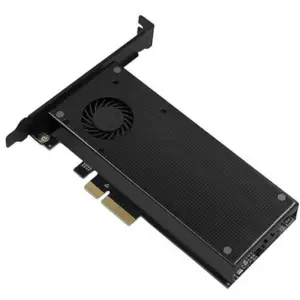 Adaptor Intern PCI-E 3.0 4x - DUAL M.2 SSD (NVMe + SATA) Voltaj Dual Suport SSD max. 110mm + Cooler Activ Axagon PCEM2-DC