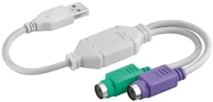 Convertor USB-PS/2 cablu adaptor USB A tata - 2x PS2 mama