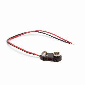 Conector baterie 9V ranforsat pe fir 15cm