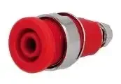 Bucsa panou pentru conector banana 4mm rosu GBC 18505800