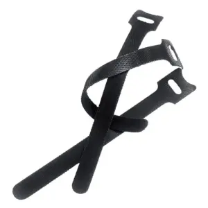 Set organizator de cabluri Banda Velcro Well 150mm x 12mm 25buc negru ORG-CABLE-T0225BK-WL