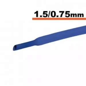 Tub termocontractibil albastru 1.5mm/ 0.75mm 0.5m