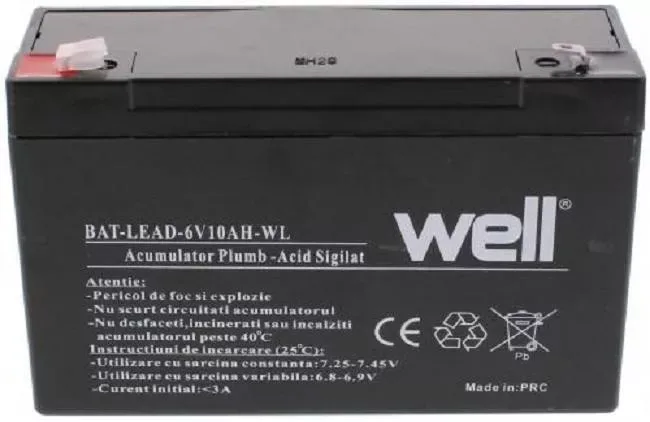 Acumulator plumb acid 6V 10AH Well