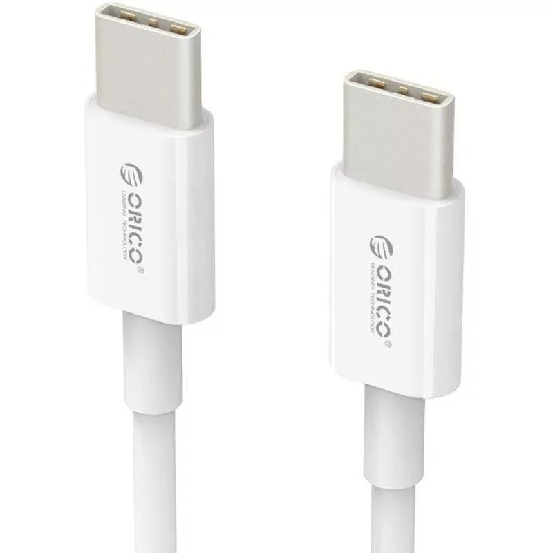 Cablu USB 2.0 USB Type C - USB Type C 2m Charging/Data Cablu alb Orico