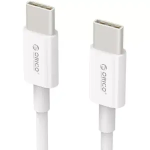 Cablu USB 2.0 USB Type C - USB Type C 2m Charging/Data Cablu alb Orico