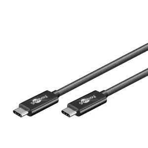 Cablu USB Type C Generatia 2 tata-tata 10Gbit/s 0.5m negru GOOBAY
