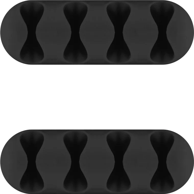 Organizator cabluri 4 sloturi negru set 2buc Goobay 70406