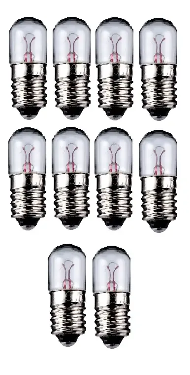 Set 10 becuri 6.3V 0.32A 2W dulie E10 Goobay 9599-10