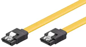 Cablu HDD SATA tata - SATA tata 6Gbit/s 10cm galben Goobay