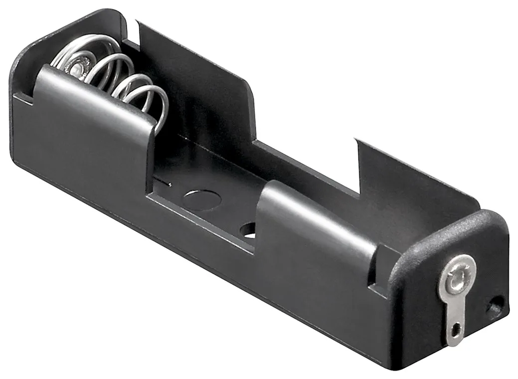 Suport baterie 1x AA R6 cu lamela pentru lipire negru 11489 Goobay