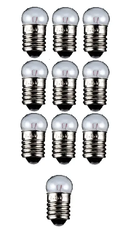 Set 10 becuri E10 6V 400mA tip glob incandescent Goobay 9581-10