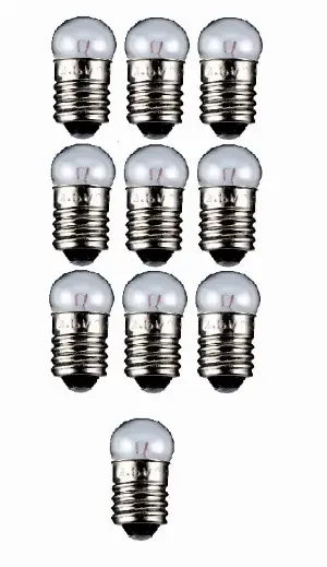 Set 10 becuri E10 6V 400mA tip glob incandescent Goobay 9581-10