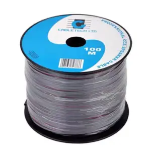Cablu difuzor CCA 2x0.20mm negru Cabletech KAB0352