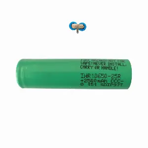 Pachet acumulator 18650 3.6V LI-ION 5000mA 20A Samsung cu lamele INR18650-25R-U/2