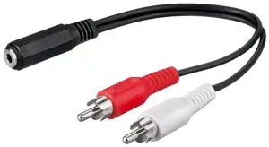Cablu adaptor Jack 3.5 mm mama stereo la 2x RCA tata Goobay