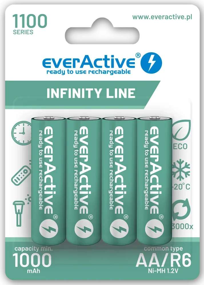 Acumulatori Ni-MH AA R6 1100mAh 4buc everActive 4x EVBHRL6-1100