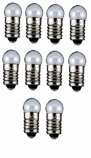 Set 10 becuri E10 12V 100mA glob Goobay 9592-10