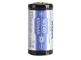 Acumulator XTAR 16340 3.7V 650mAh Li-ion protectie PCB /terminal cu varf 16340 650MAH KT (WITH PCB)