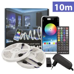 Set banda LED 30/m RGB SMART 2x5m IP65 7.2W/m 36W SunShine