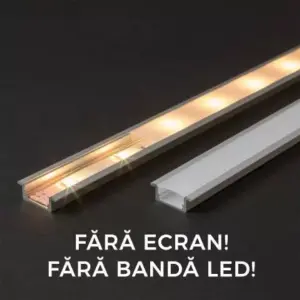 Profil din aluminiu pentru benzi LED 2000x23x8mm Phenom