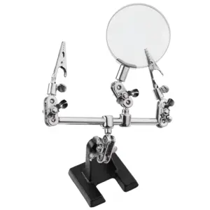 Unealta ajutatoare cu lupa 60mm 3 dioptrii si clesti reglabili 110mm pentru lipire Rebel NAR0044