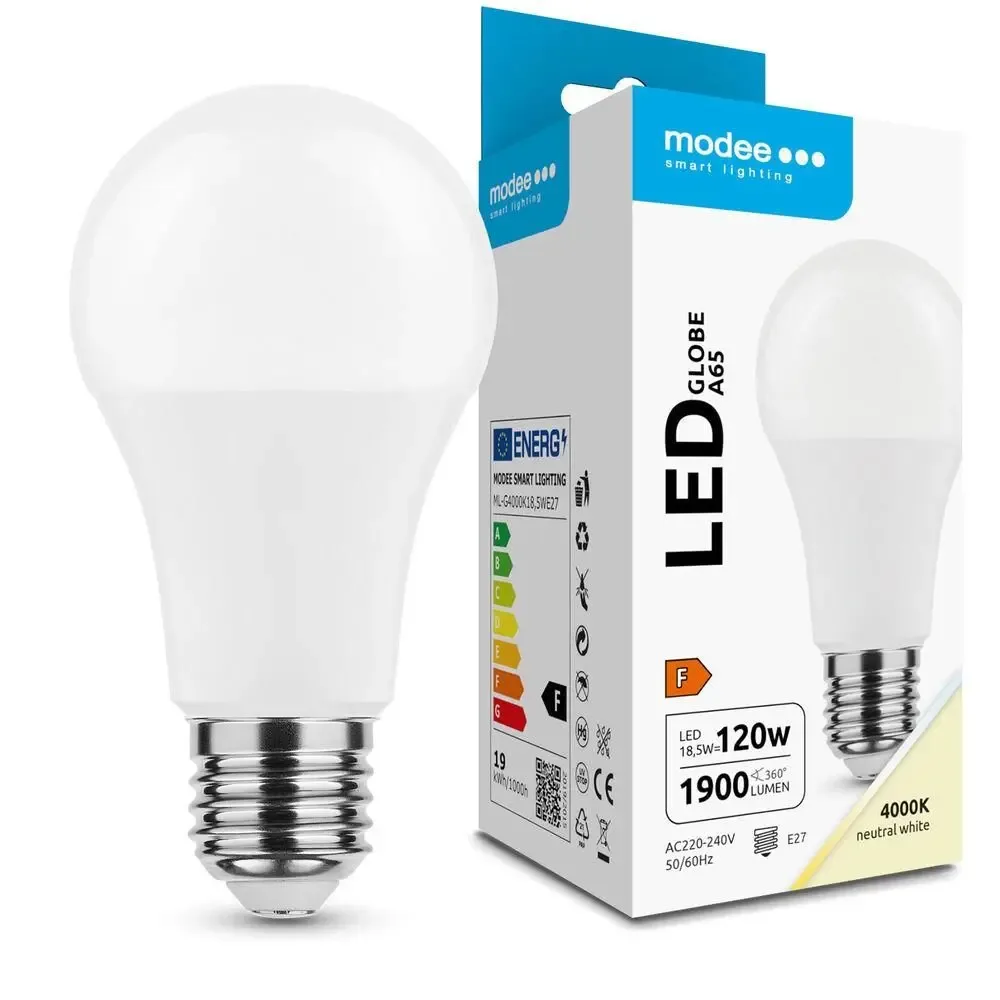 Bec LED Modee A65 E27 18.5W 230V 1900lm lumina alb naturala ML-G4000K18,5WE27