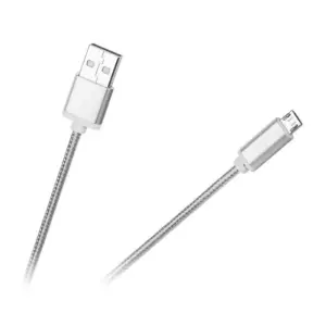 Cablu USB Tata - micro USB Tata 1m argintiu M-LIFE