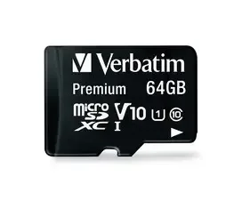 Memorie Premium MicroSDXC Card VERBATIM 64GB Clasa 10 UHS-I U1 44084